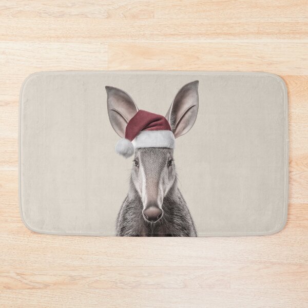 Item preview, Aardvark with Christmas Hat – Festive Aardvark Xmas Design designed and sold by LazyOwlStore.