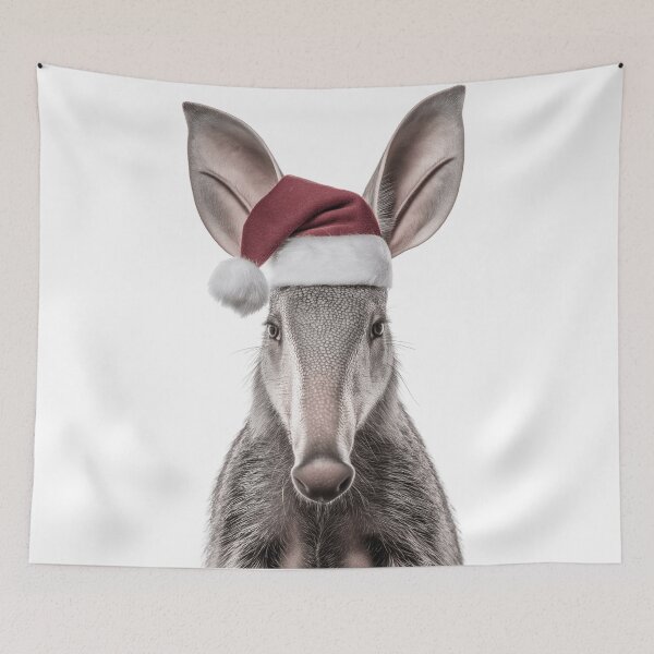 Item preview, Aardvark with Christmas Hat – Festive Aardvark Xmas Design designed and sold by LazyOwlStore.