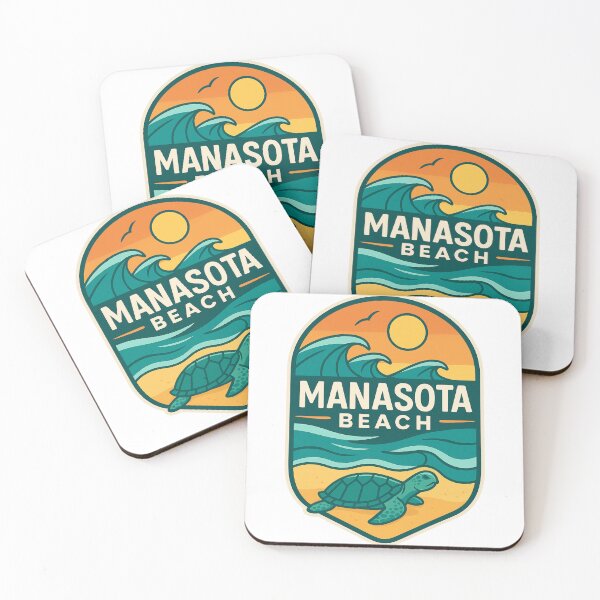 Item preview, Manasota Beach Florida – Surf, Sea Turtle, and Sunset Sky designed and sold by Aryabek.