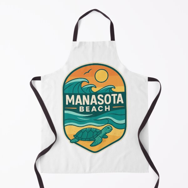 Item preview, Manasota Beach Florida – Surf, Sea Turtle, and Sunset Sky designed and sold by Aryabek.