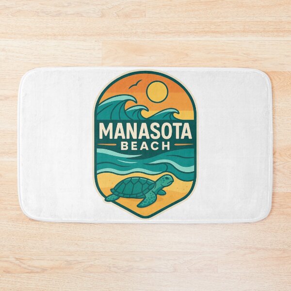 Item preview, Manasota Beach Florida – Surf, Sea Turtle, and Sunset Sky designed and sold by Aryabek.