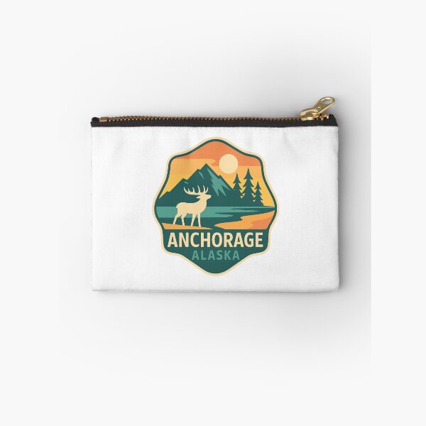 Item preview, Anchorage Alaska – Moose and Mountain Sunset Landscape designed and sold by Aryabek.