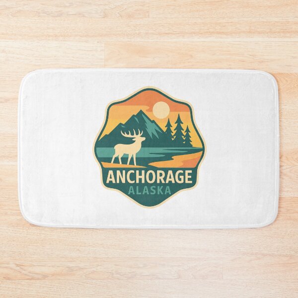 Item preview, Anchorage Alaska – Moose and Mountain Sunset Landscape designed and sold by Aryabek.