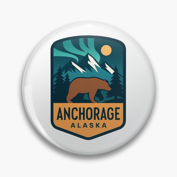 Item preview, Anchorage Alaska – Bear, Northern Lights, and Mountain View designed and sold by Aryabek.