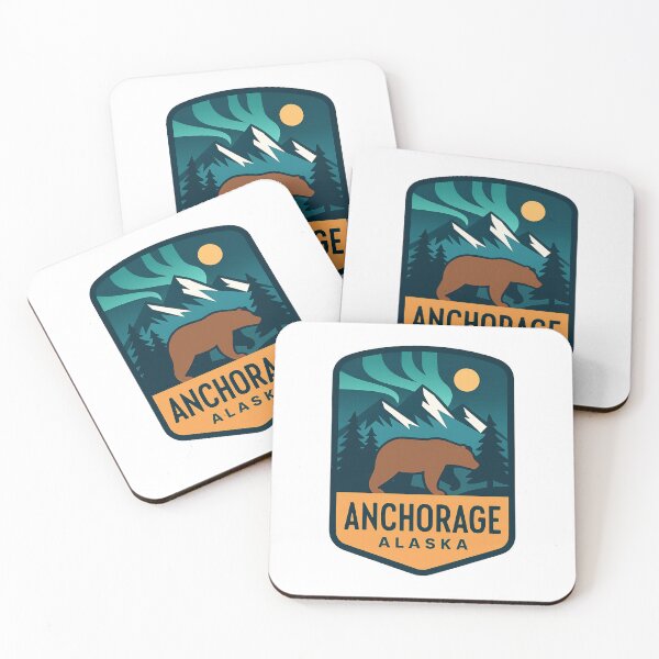 Item preview, Anchorage Alaska – Bear, Northern Lights, and Mountain View designed and sold by Aryabek.