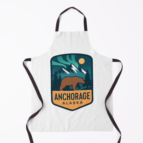 Item preview, Anchorage Alaska – Bear, Northern Lights, and Mountain View designed and sold by Aryabek.