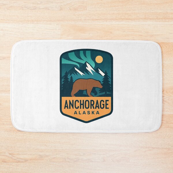 Item preview, Anchorage Alaska – Bear, Northern Lights, and Mountain View designed and sold by Aryabek.