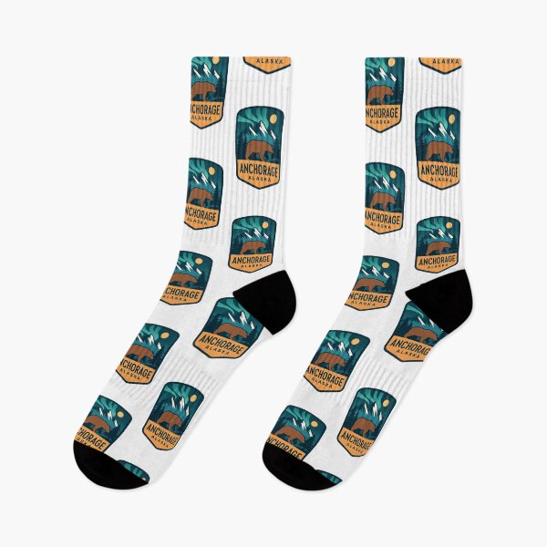 Item preview, Anchorage Alaska – Bear, Northern Lights, and Mountain View designed and sold by Aryabek.
