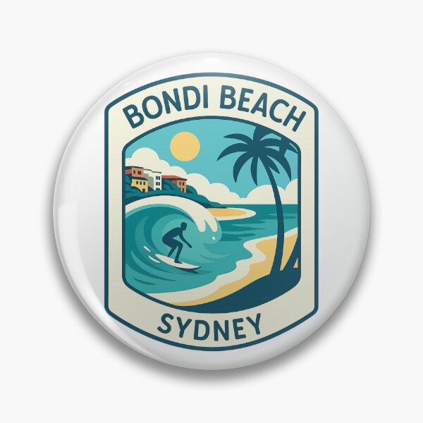 Item preview, Bondi Beach Sydney Wave Rider and Palm Coastline designed and sold by Aryabek.