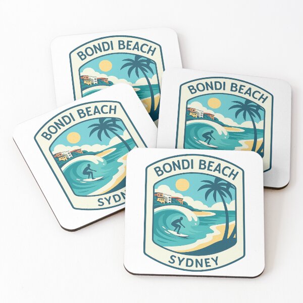 Item preview, Bondi Beach Sydney Wave Rider and Palm Coastline designed and sold by Aryabek.