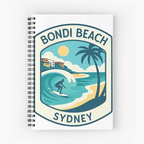 Item preview, Bondi Beach Sydney Wave Rider and Palm Coastline designed and sold by Aryabek.