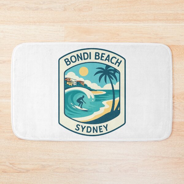 Item preview, Bondi Beach Sydney Wave Rider and Palm Coastline designed and sold by Aryabek.