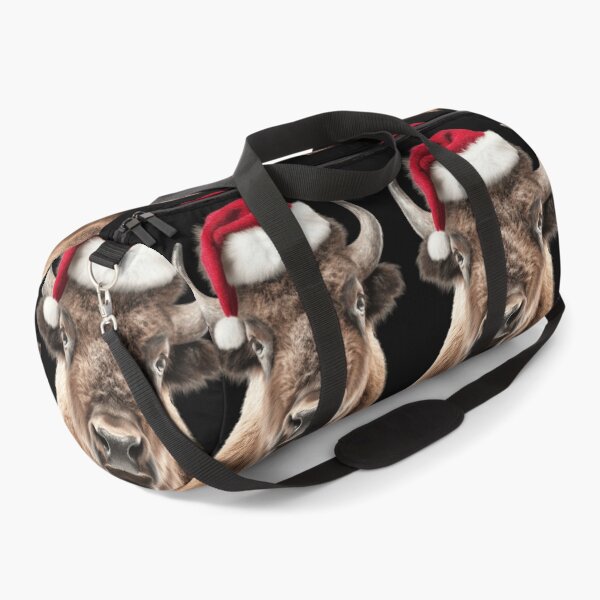 Item preview, Bison with Christmas Hat – Festive Bison Xmas Design designed and sold by LazyOwlStore.