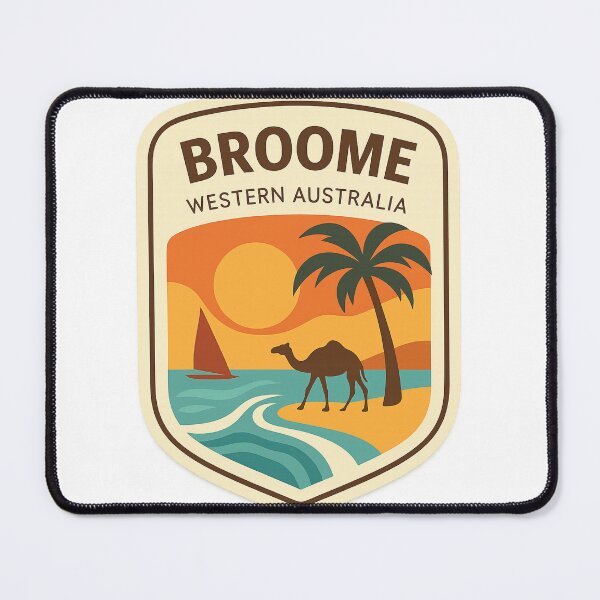 Item preview, Broome Western Australia Sunset Camel and Sailboat Coast designed and sold by StampMyPassport.