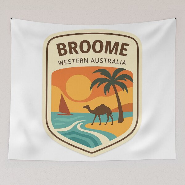 Item preview, Broome Western Australia Sunset Camel and Sailboat Coast designed and sold by StampMyPassport.
