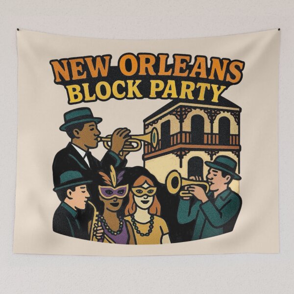 Item preview, New Orleans Block Party designed and sold by Myra365Art.