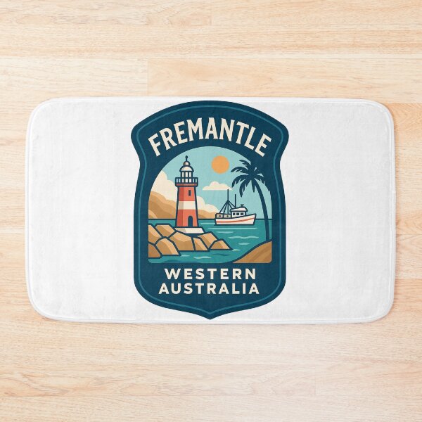 Item preview, Fremantle Western Australia Harbour with Lighthouse and Boat designed and sold by StampMyPassport.