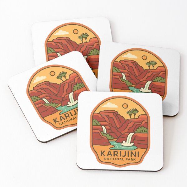 Item preview, Karijini National Park Western Australia Stylised Gorge and Waterfalls designed and sold by StampMyPassport.