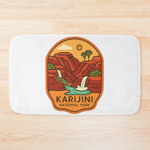Item preview, Karijini National Park Western Australia Stylised Gorge and Waterfalls designed and sold by StampMyPassport.