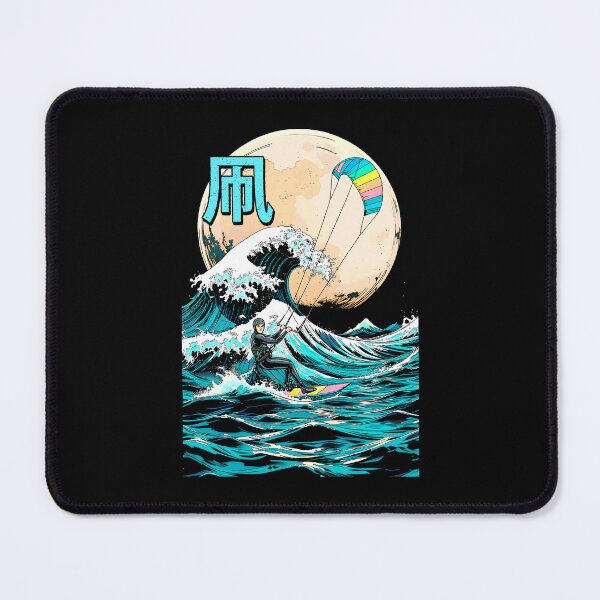 Item preview, Kiteboarding Kitesurfing Great Wave Off Kanagawa Surfer Sea designed and sold by GrandeDuc.