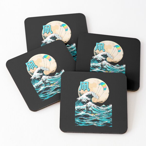 Item preview, Kiteboarding Kitesurfing Great Wave Off Kanagawa Surfer Sea designed and sold by GrandeDuc.