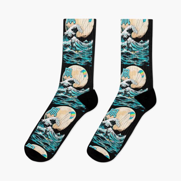 Item preview, Kiteboarding Kitesurfing Great Wave Off Kanagawa Surfer Sea designed and sold by GrandeDuc.