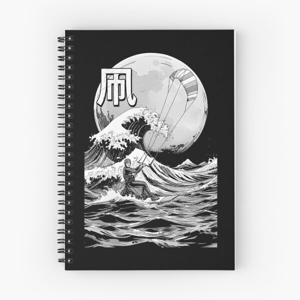 Item preview, Kiteboarding Kitesurfing Great Wave Off Kanagawa Surfer Sea designed and sold by GrandeDuc.