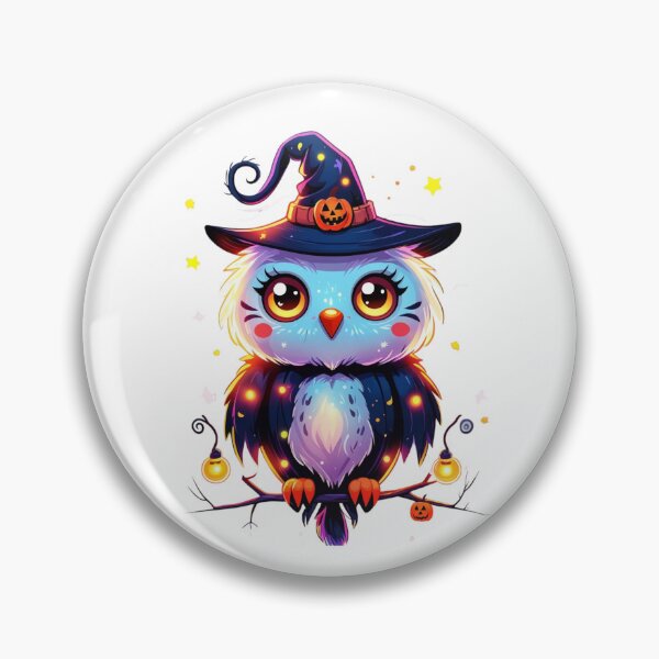 Item preview, Adorable Neon Owl Halloween Artwork designed and sold by Medeea Publishing.