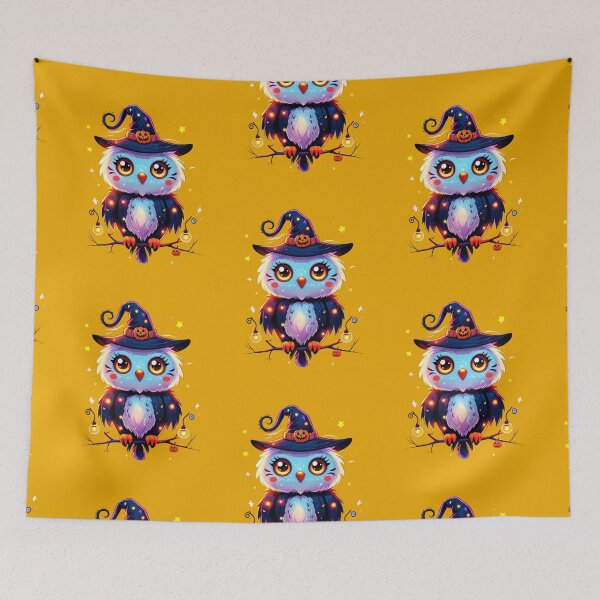 Item preview, Adorable Neon Owl Halloween Artwork designed and sold by Medeea Publishing.