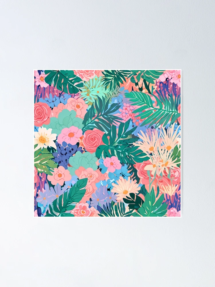 Thumbnail 1 of 3, Poster, Flower Pattern designed and sold by The Collection.