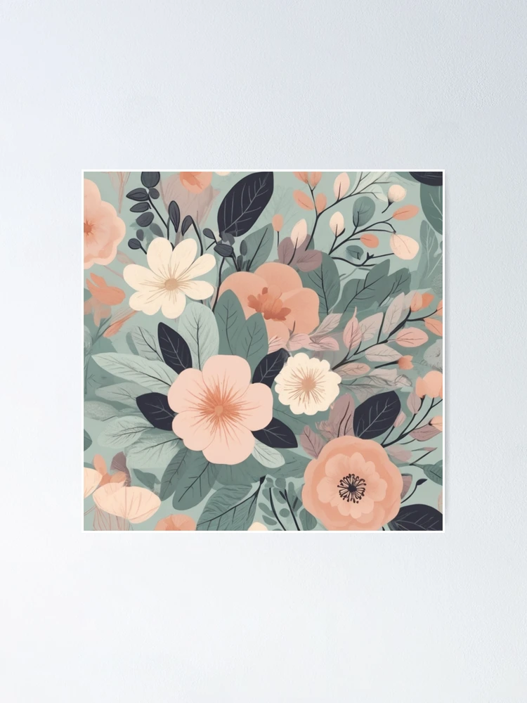 Thumbnail 1 of 3, Poster, Flower Pattern designed and sold by The Collection.