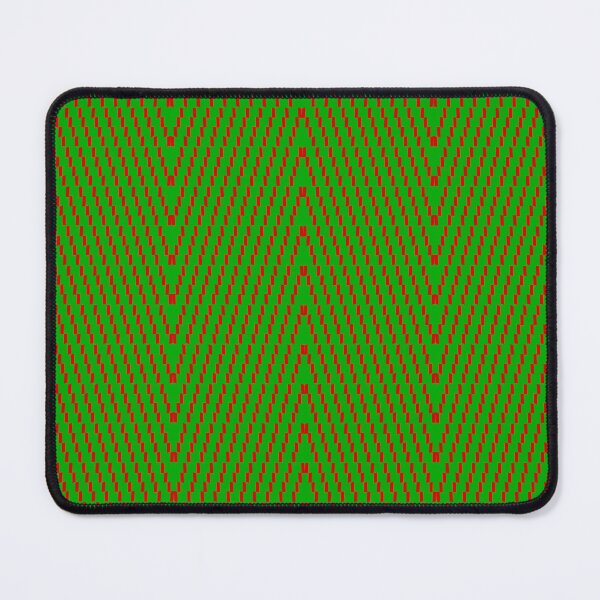 Item preview, vintage red green color oval square dot arrange in up and down zigzag arrow triangle patchwork repeat seamless style design for fabric print or t-shirt paint or backdrop wall designed and sold by pipikijung.
