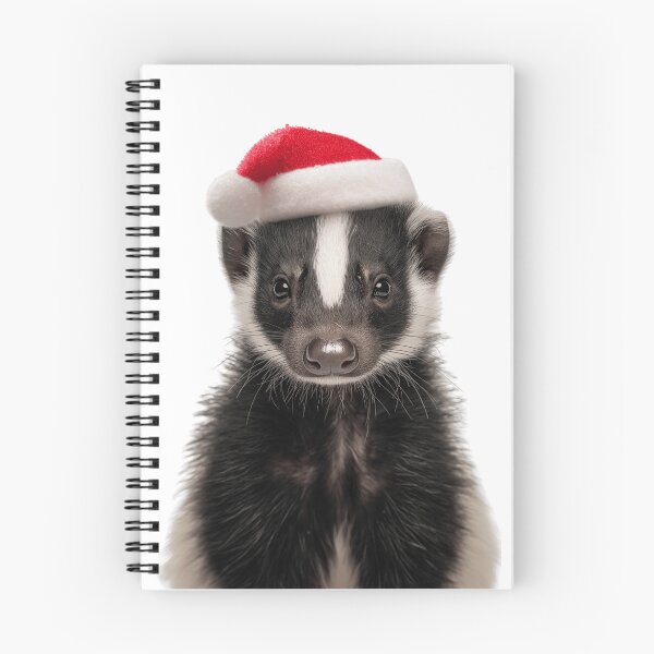 Item preview, Skunk with Christmas Hat – Festive Skunk Xmas Design designed and sold by LazyOwlStore.