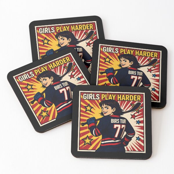 Item preview, Retro Comic-Style Girl Holding Hockey Stick designed and sold by SplashTastic.