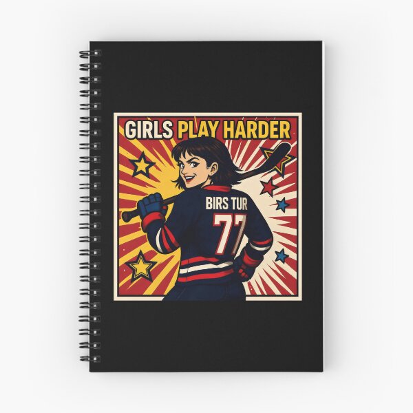 Item preview, Retro Comic-Style Girl Holding Hockey Stick designed and sold by SplashTastic.