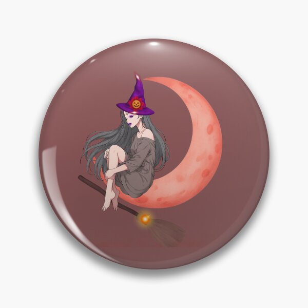Item preview, Witch on a Broom, Halloween Moon Ride designed and sold by tinkeybabes.