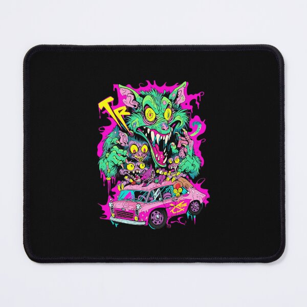 Item preview, Ratfink Neon Rat Monster Pink Car Chaos Drive designed and sold by Witchwayto254.