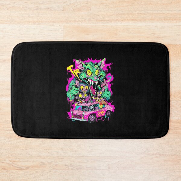 Item preview, Ratfink Neon Rat Monster Pink Car Chaos Drive designed and sold by Witchwayto254.