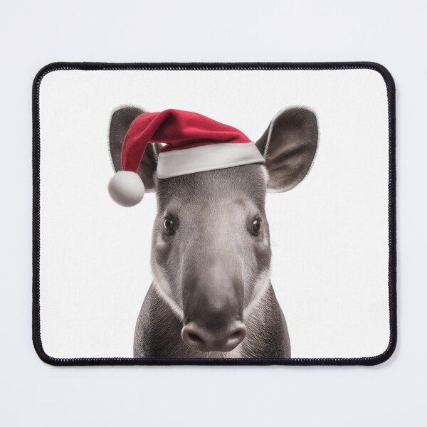 Item preview, Tapir with Christmas Hat – Festive Tapir Xmas Design designed and sold by LazyOwlStore.