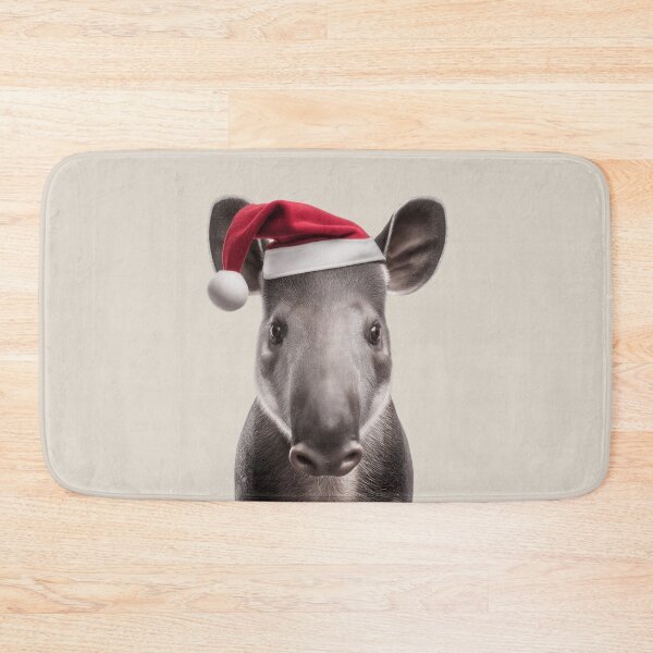 Item preview, Tapir with Christmas Hat – Festive Tapir Xmas Design designed and sold by LazyOwlStore.