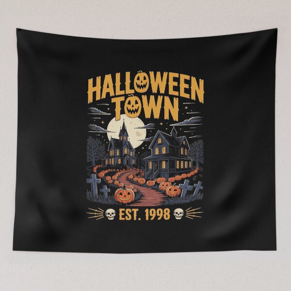 Item preview, Halloween Town Scene Pumpkin Graveyard Horror  designed and sold by Snowmiser254.