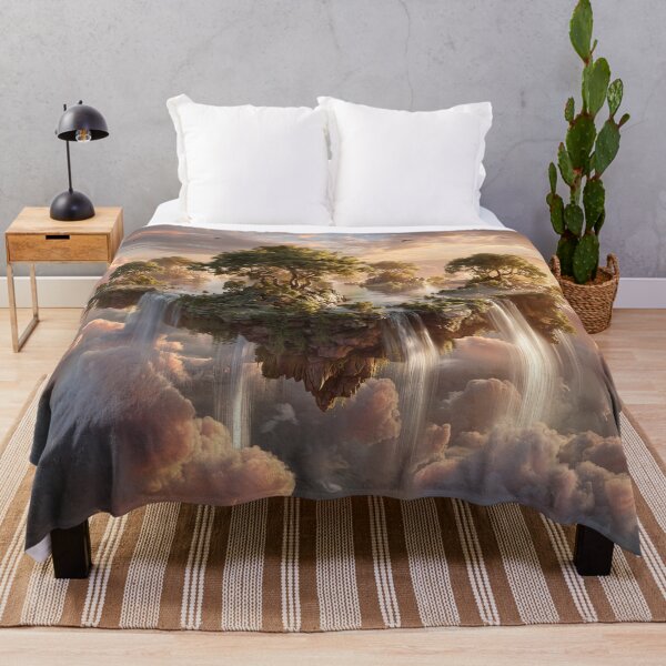 Item preview, Surreal Floating Islands With Waterfalls Above Clouds designed and sold by Jirka Svetlik, Studio Illuvision.