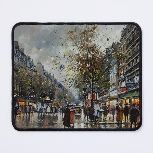 Item preview, Bustling Paris Shopping Scene designed and sold by artdesignsnow.