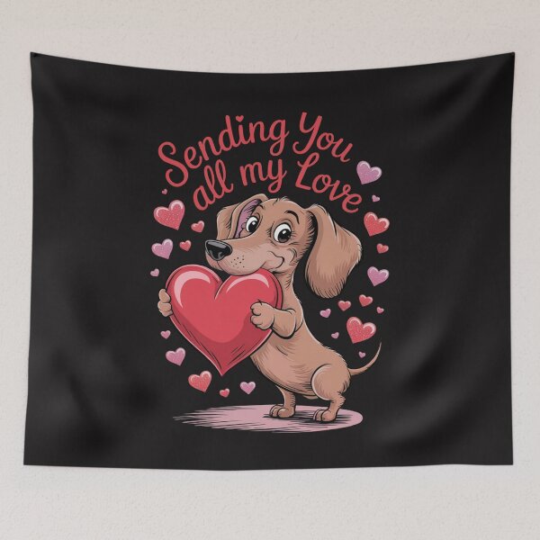 Item preview, Dachshund Día de San Valentín Corazón Amante Perro Mamá Papá designed and sold by Ikwalima.