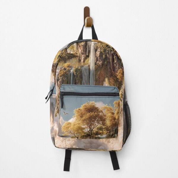 Item preview, Surreal Floating Islands With Golden Trees And Waterfalls designed and sold by Jirka Svetlik, Studio Illuvision.