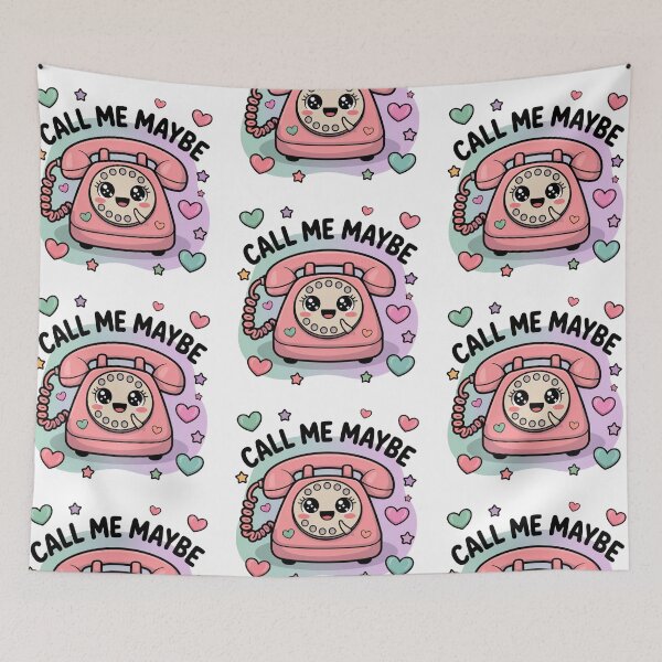 Item preview, Cute Retro Pink Telephone – Call Me Maybe Kawaii Design designed and sold by Tidarat-27.