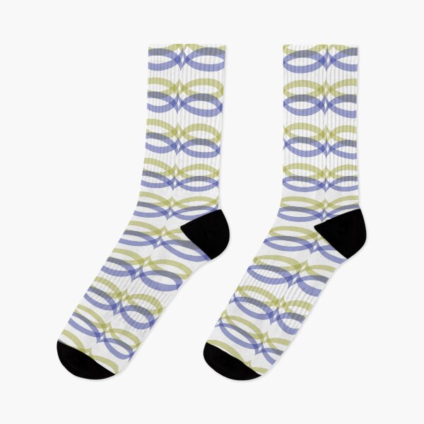 Item preview, Yellow and blue ring block on white background, design for fabric print or t-shirt paint screening, oval, round and circle, diamond designed and sold by pipikijung.