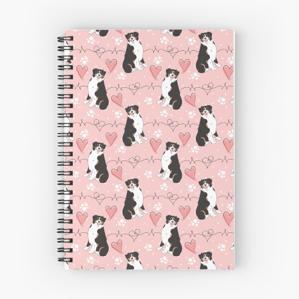 Item preview, LOVE Black Tricolor Australian Shepherd - Pink designed and sold by Lulupainting.