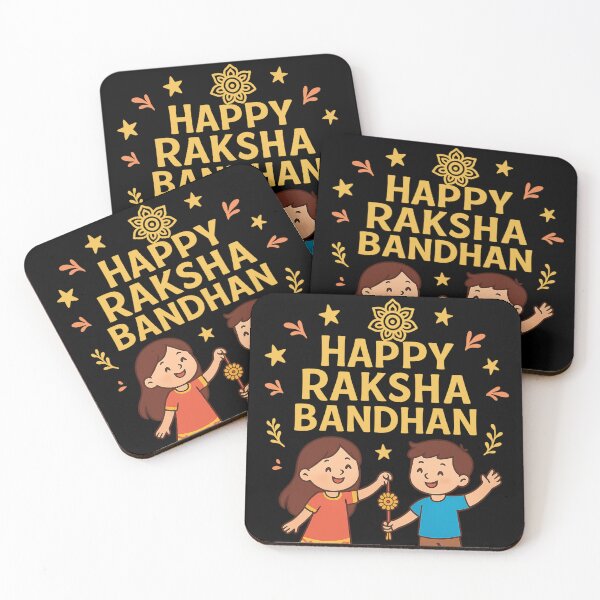 Item preview, Happy Raksha Bandhan Design | Cute Brother Sister Illustration & Festive Typography Art designed and sold by TshirtMyMom.