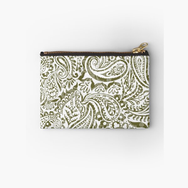 Item preview, Tear Drop Paisley-Dull Dirty Muave Olive Green Grunge Effect designed and sold by Fabricatemyart.